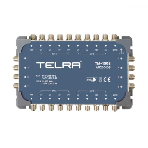 10 Giriş 8 Çıkış<br>Geçişli Multiswitch<br>TM-1008